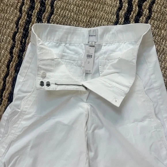 Maeve for Anthropologie white scallop wide leg trousers. Size 27. New with tags - Picture 4 of 8